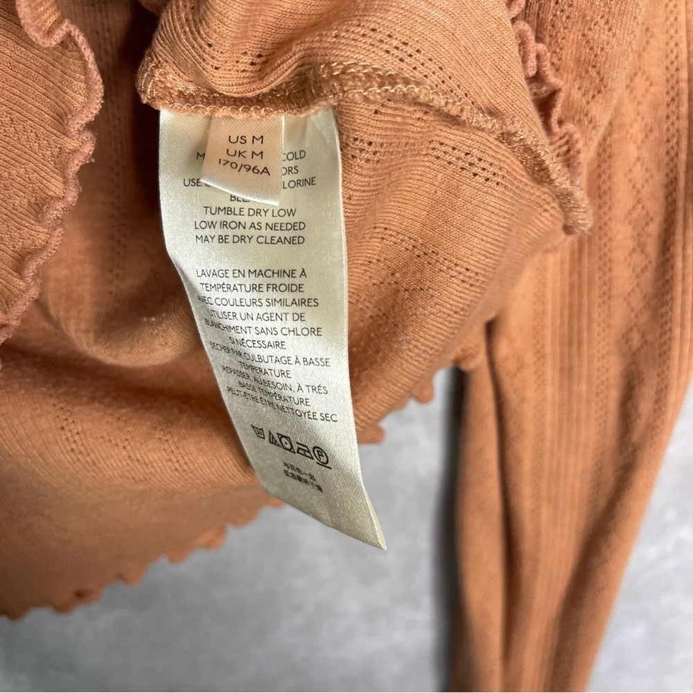 Free People On The Road Crop Cardi Snap Front Top In Beige Women's Size M